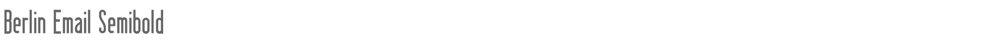 Berlin Email Berlin Email SemiBold.ttf font preview